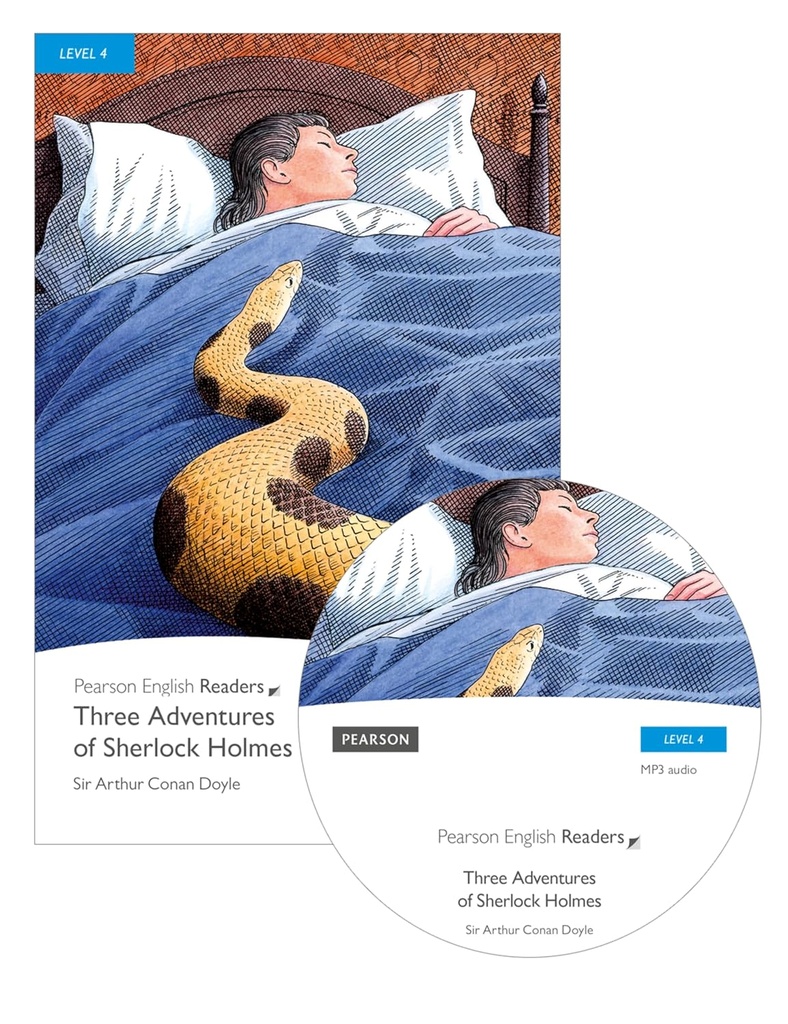 THREE ADVENTURES OF SHERLOCK HOLMES (LEVEL 4)+MP3