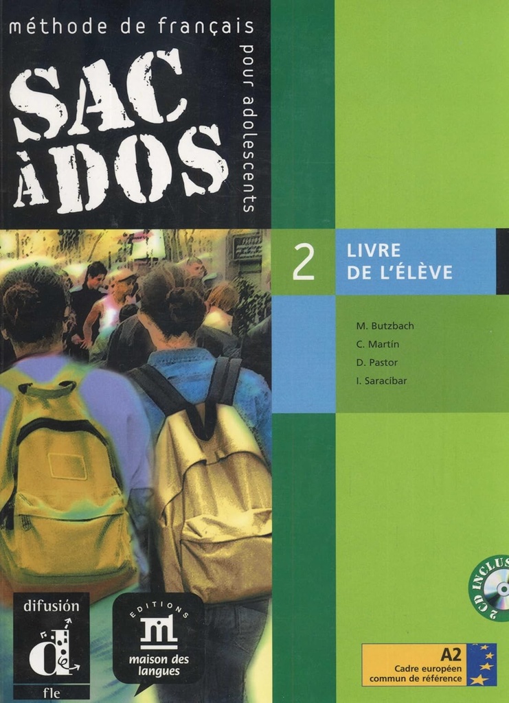 SAC À DOS 2 LIVRE DE L'ELÈVE+CD