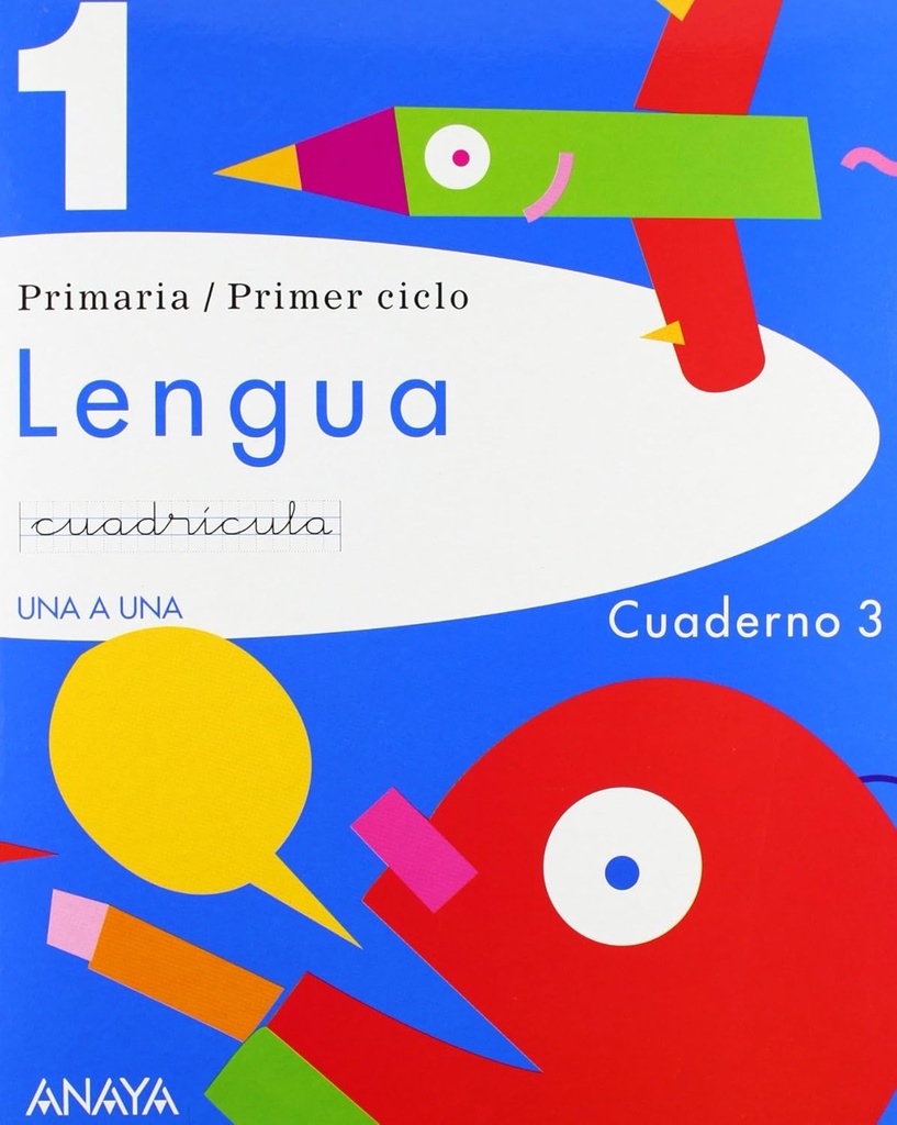 LENGUA 1 CUADRICULA UNA A UNA CUADERNO 3