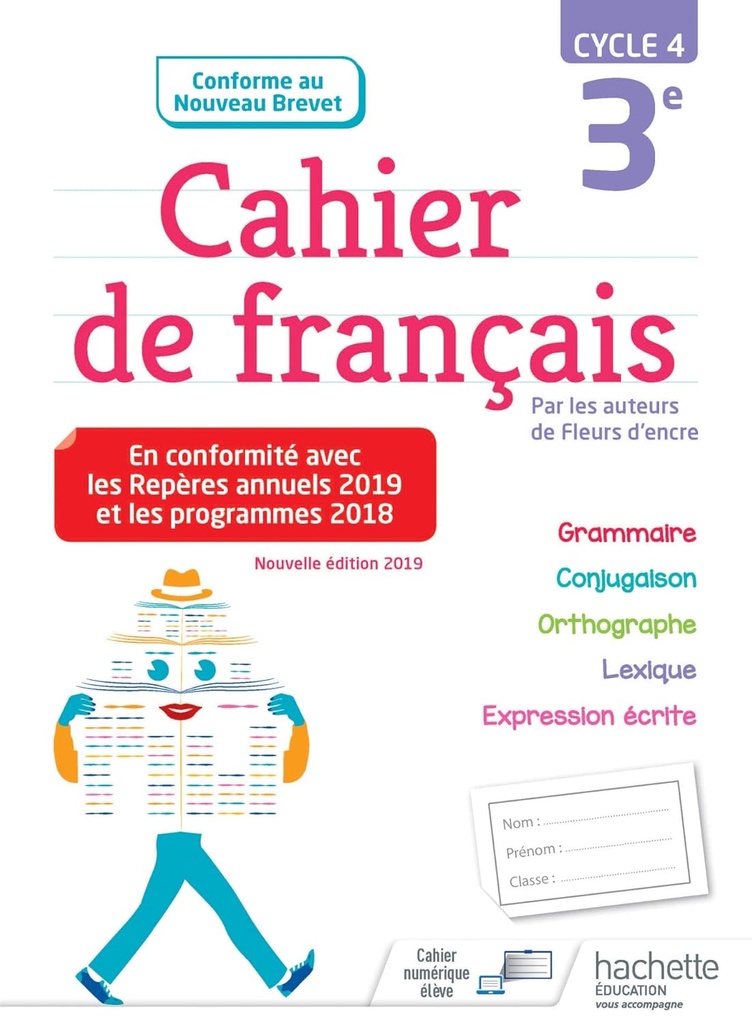 CAHIER DE FRANÇAIS 3E