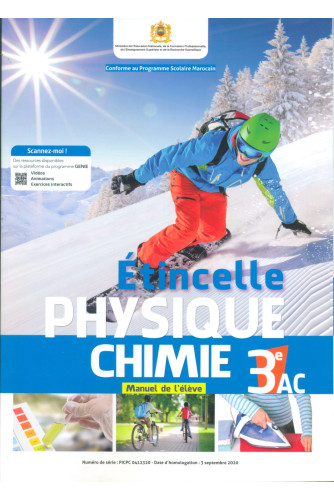 ETINCELLE PHYSIQUE CHIMIE 3ÈME A.C MANUEL DE L'ELÈVE