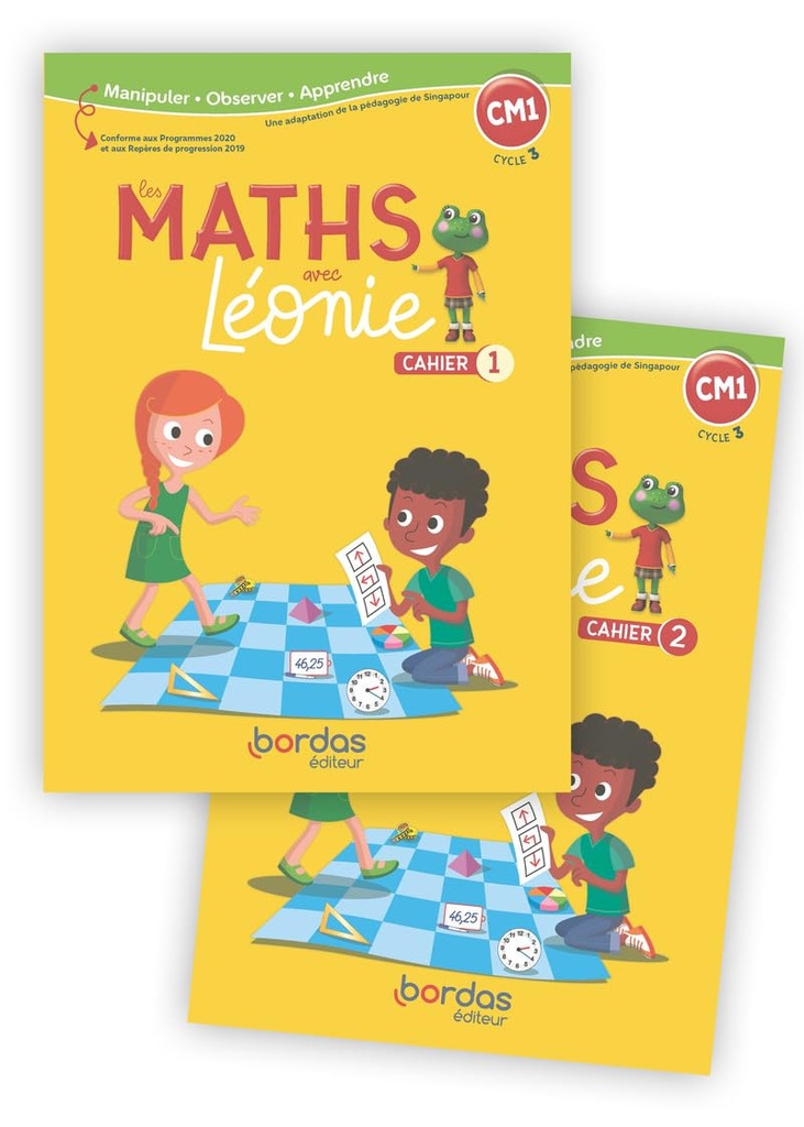 LES MATHS AVEC LEONIE CM1 CAHIERS D'ELÈVE N°1+N°2