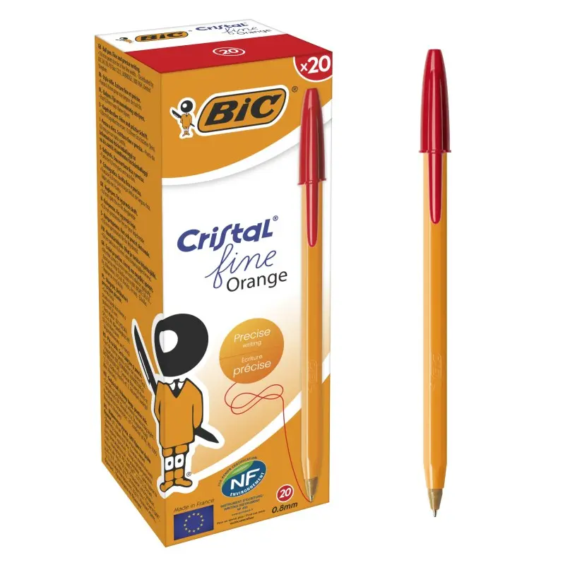 Stylo à bille Bic Pointe Fine Rouge