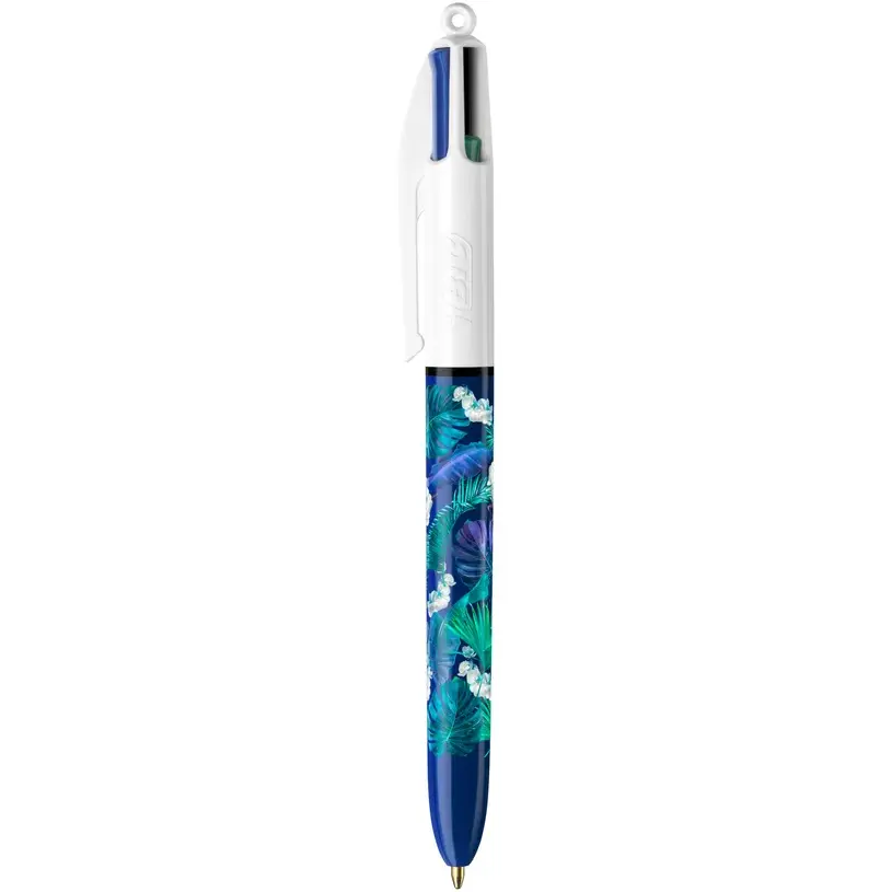 Stylo à Bille Clic 4 Couleurs Motifs Colorés Bonatical