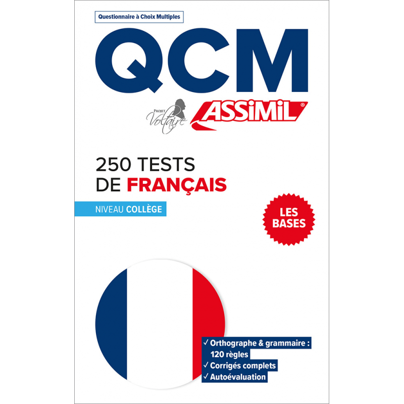 ASSIMIL QCM 250 TESTS FRANÇAIS LES BASES (LIVRE)