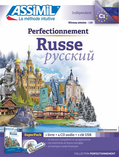 ASSIMIL PERFECTIONNEMENT RUSSE (LIVRE+4CD+CLE USB) N.E