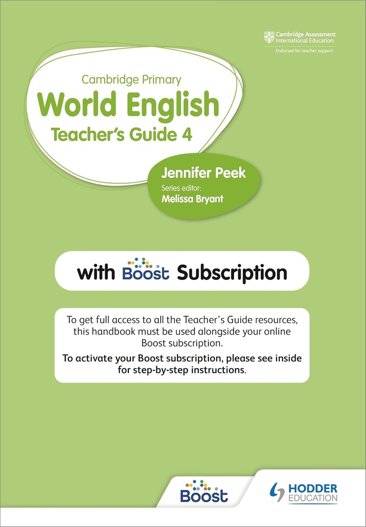 Cambridge Primary World English 4 Teacher's Guide+Boost Subscription