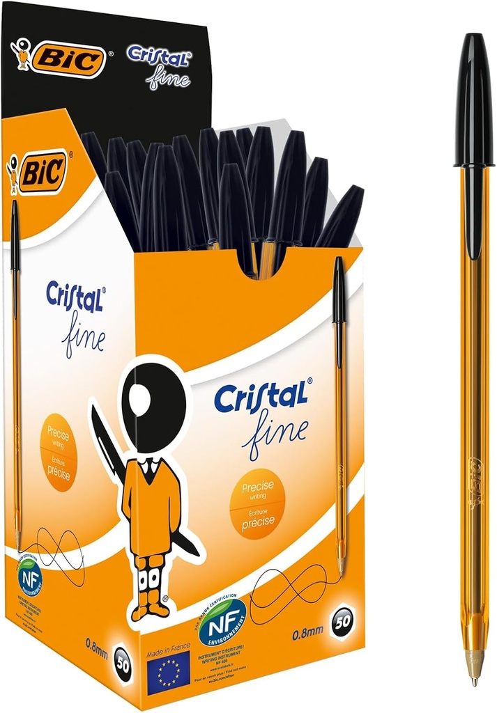 Stylo à bille Bic Pointe Fine Noir
