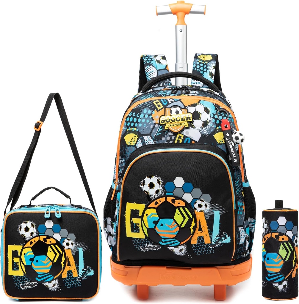 Cartable Roulette 17 Pouces 3 Pièces Soccer Goal