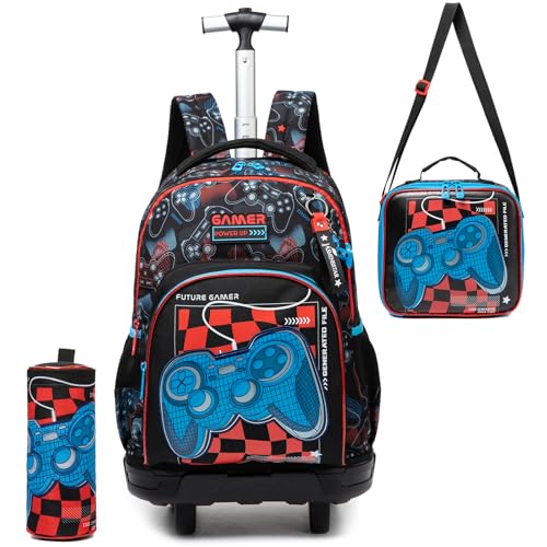 Cartable Roulette 17 Pouces 3 Pièces Game Power Up