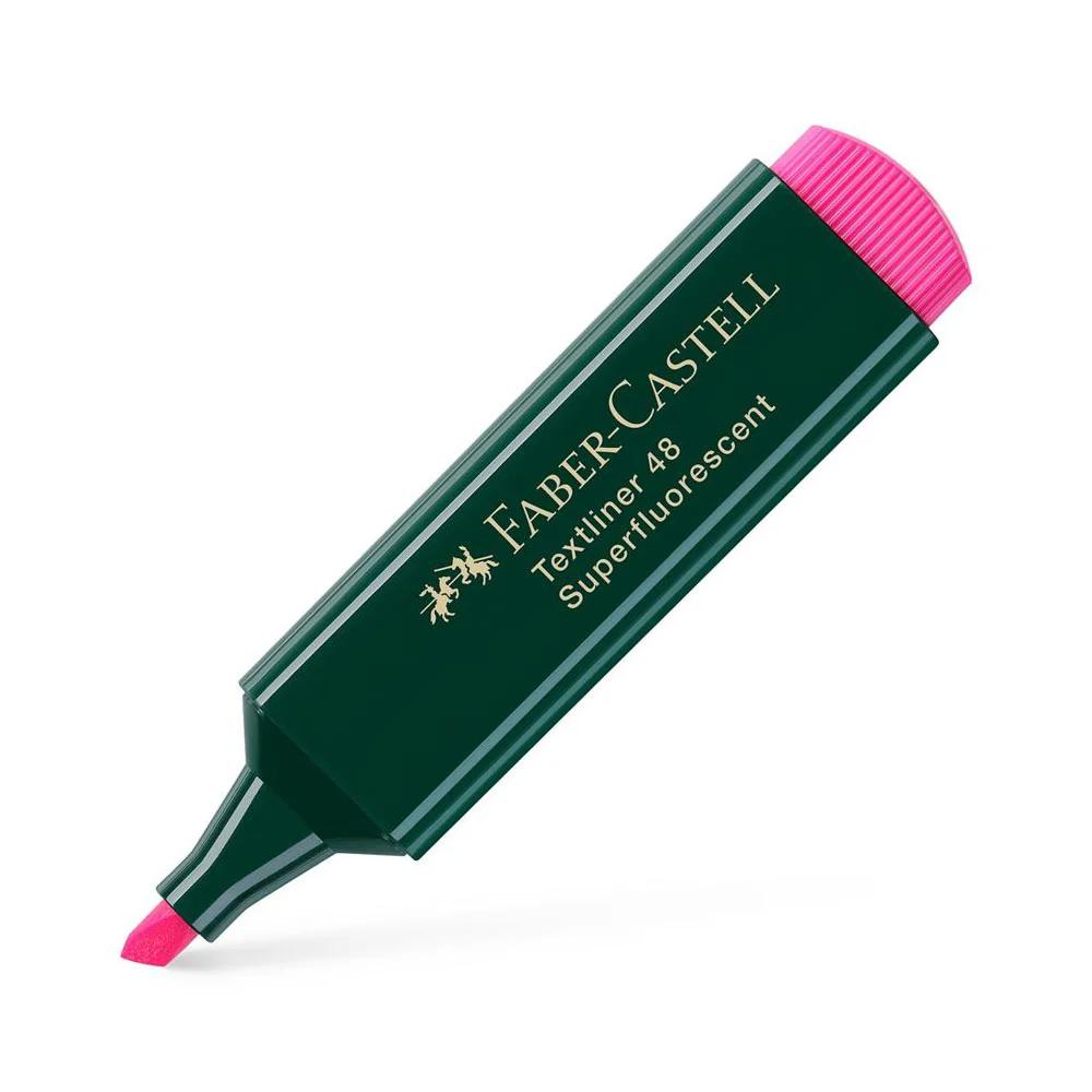 Fluorescent Textliner 48 Rose Faber Castel