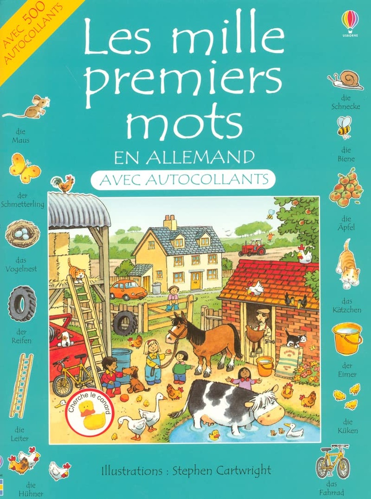 LES MILLE PREMIERS MOTS EN ALLEMAND & AUTOCOLLANTS