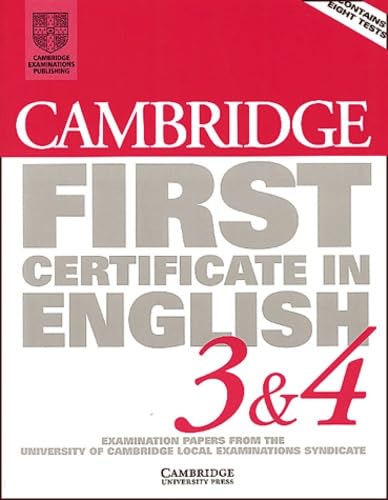 CAMBRIDGE FIRST CERTIFICATE IN ENGLISH 3 & 4 SBK