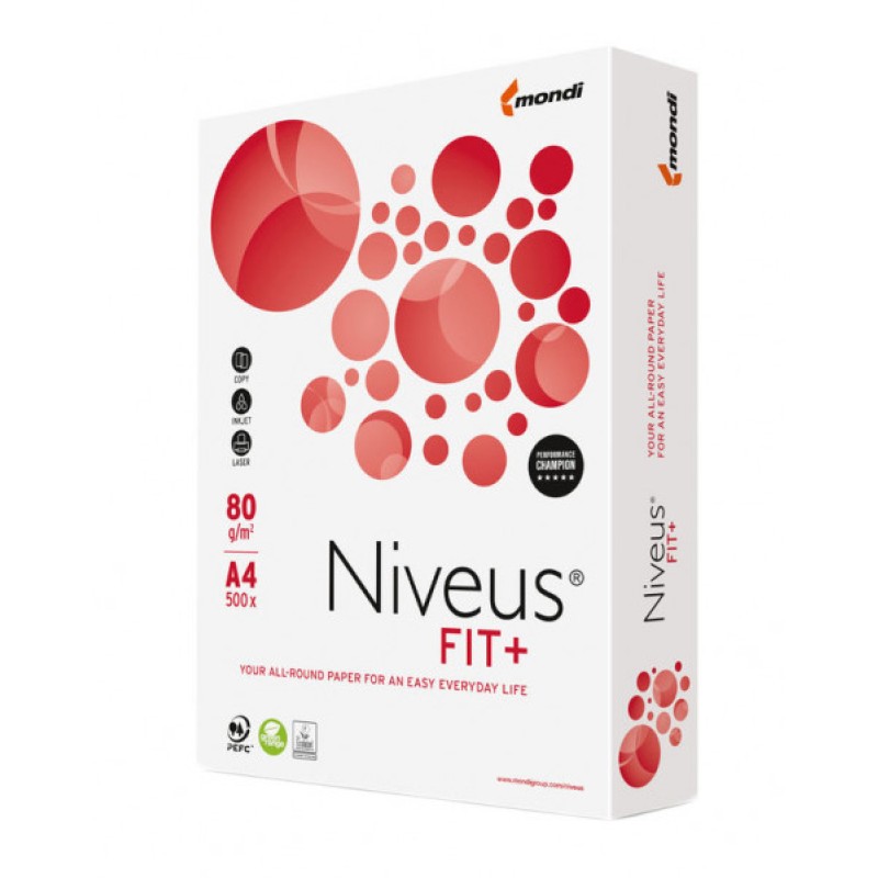 RAMETTE PAPIER PHOTOCOPIE A4 500F 80G MONDI NIVEUS FIT+