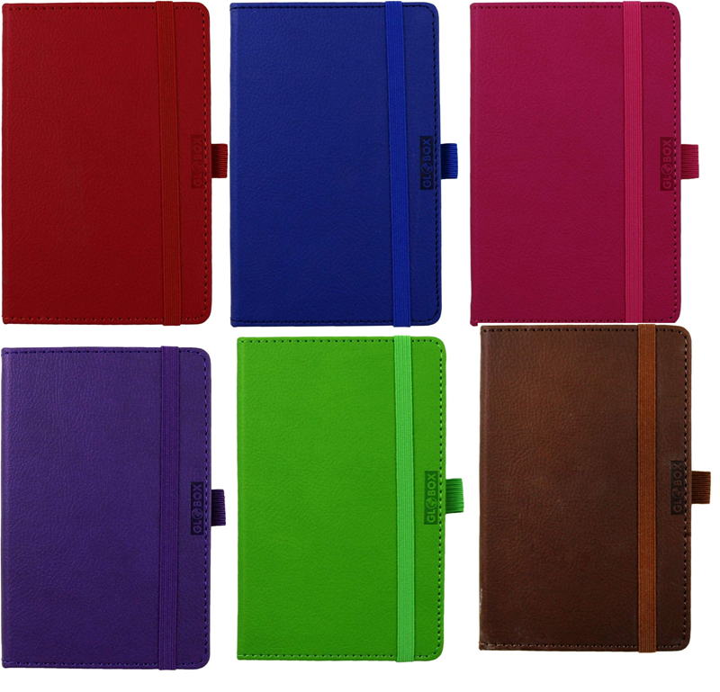 BLOC NOTE CUIR À ELASTIQUE 9*14 CM GLOBOX