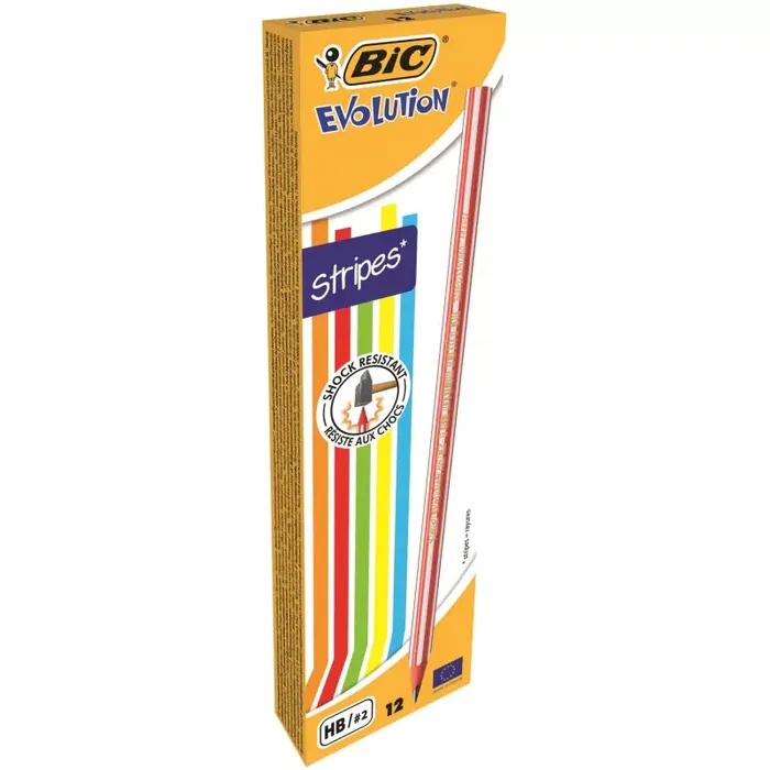 CRAYON HB EVOLUTION 4 COULEURS FLUO BIC