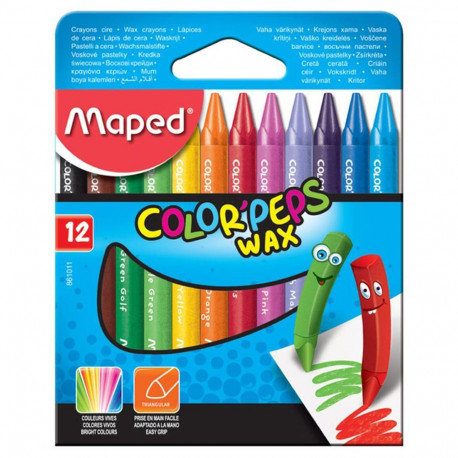 CRAYONS À LA CIRE 861011 MAPED 12 PCS