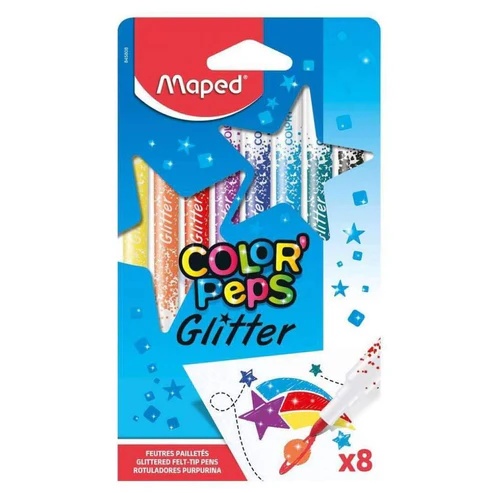FEUTRE GLITTER PAILLETE COLOR'PEPS POCHETTE DE 8 MAPED