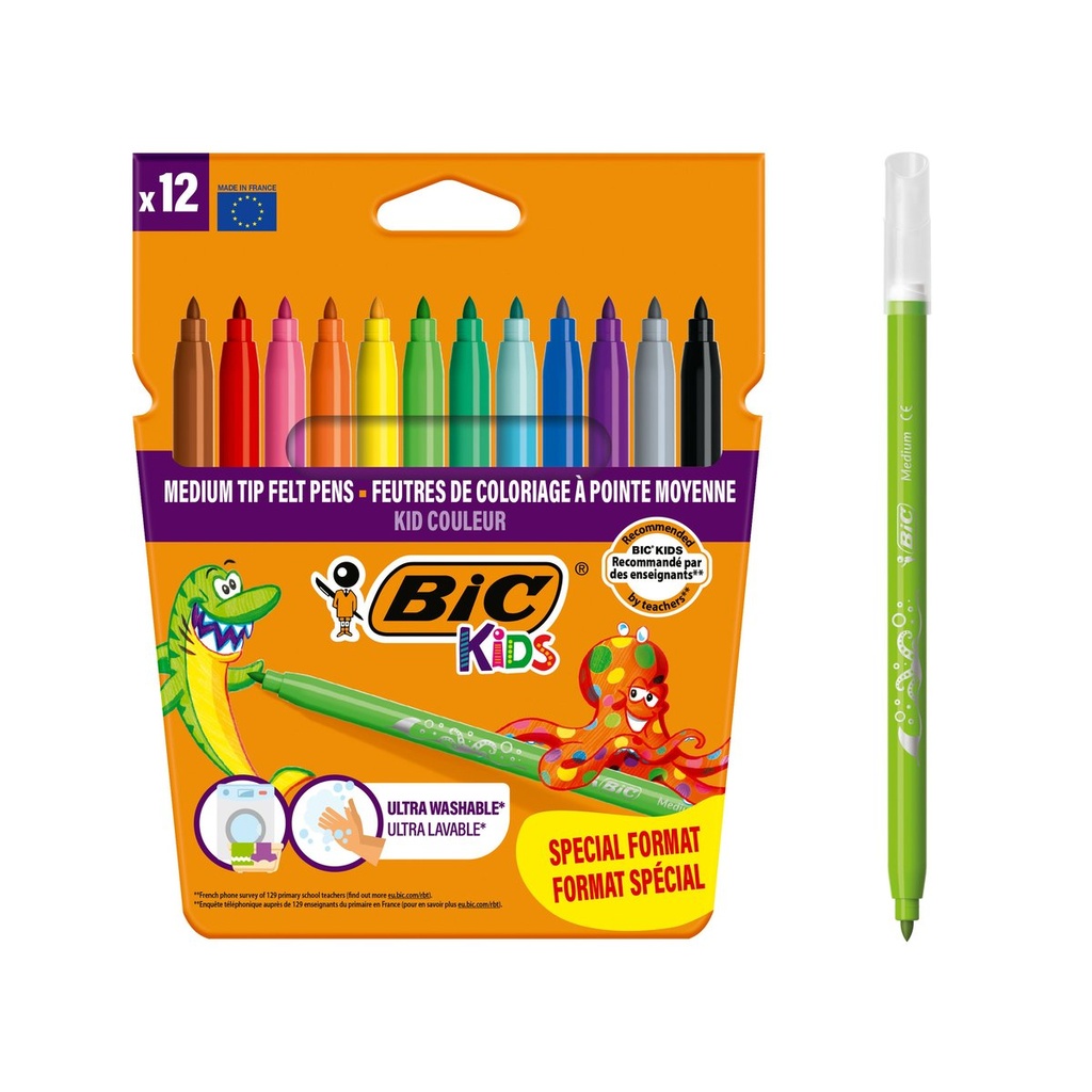 FEUTRE KIDS BIC EN BTE CARTONNEE DE 12