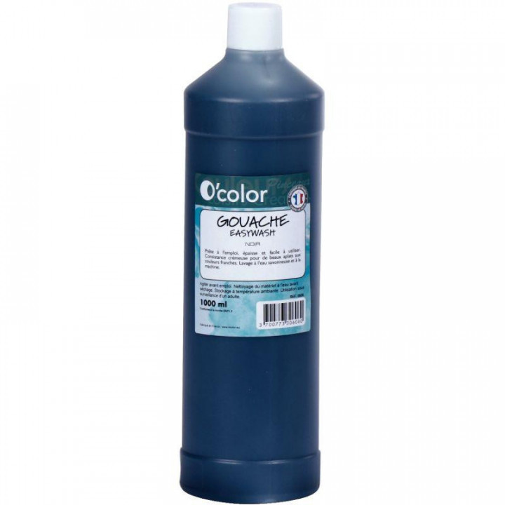 GOUACHE BOUTEILLE DE 1000 ML EASWASH NOIR