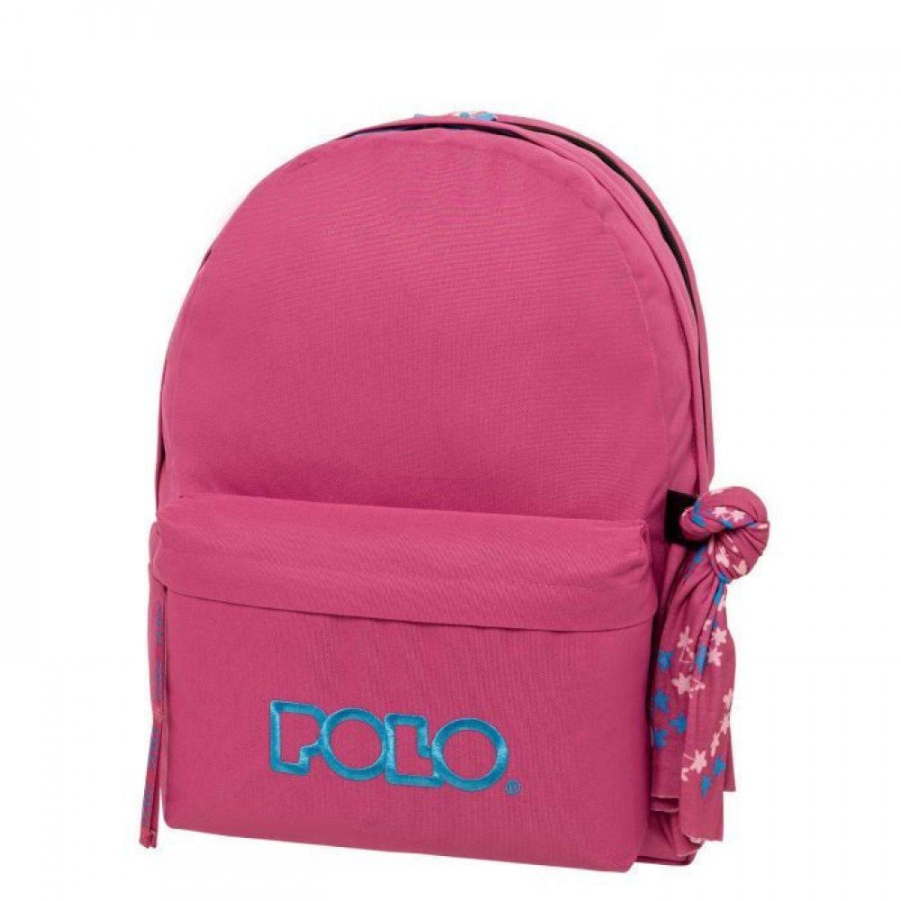 SAC À DOS POLO DOUBLE+ SCARF FUSHIA / B.CIEL