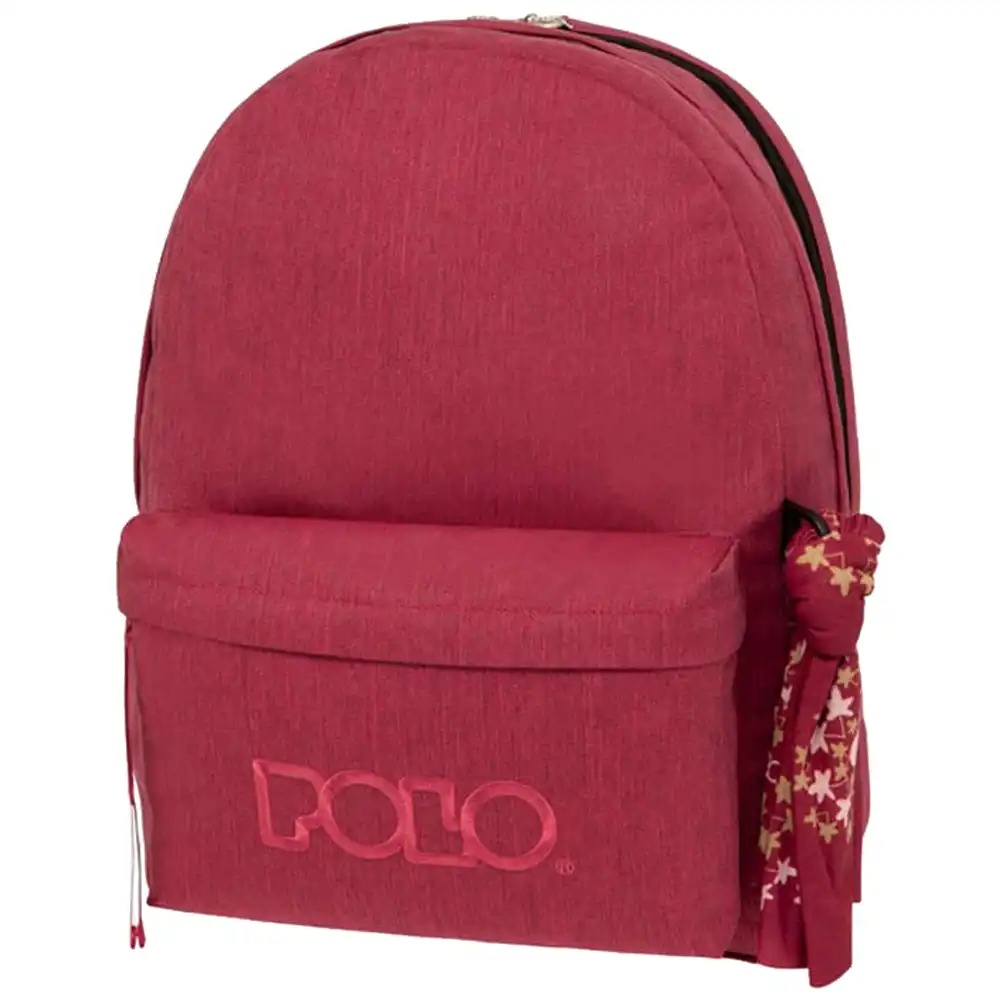 SAC À DOS POLO DOUBLE+SCARF ROUGE NOIR