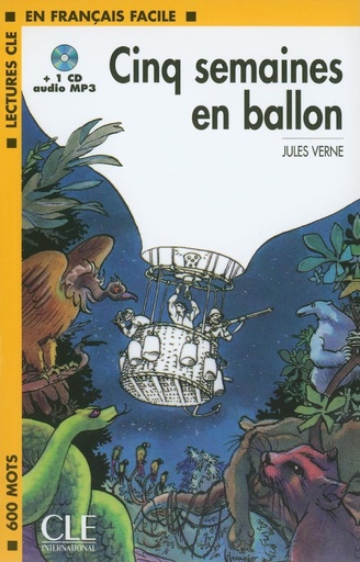 [9782090318449] CINQ SEMAINES EN BALLON (NIVEAU 1)+CD MP3