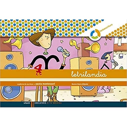 [9788426371423] LETRILANDIA CUADERNO PAUTA MONTESSORIE 4 ESPIRAL