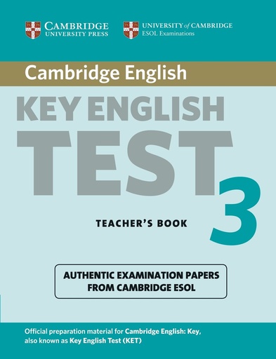 [0521754801] CAMBRIDGE KEY ENGLISH TEST 3 TBK