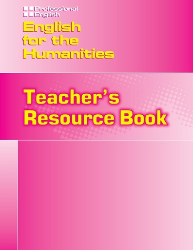 [1424000149] ENGLISH FOR THE HUMANITIES TEACHER'S RES BOOK