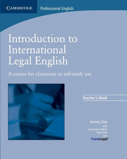 [9780521712033] INTRODUCTION TO INTERNATIONAL LEGAL ENGLISH TBK