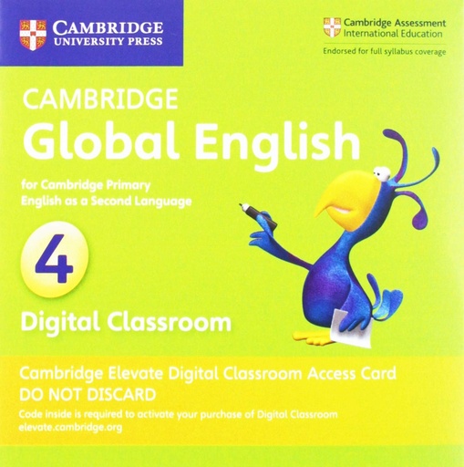 [9781108703550] CAMBRIDGE GLOBAL ENGLISH 4 CAMBRIDGE ELEVATE DIGITAL CLASSROOM ACCESS CARD (1 YEAR)
