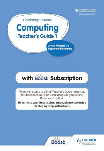 [9781398368125] CAMBRIDGE PRIMARY COMPUTING 1 TEACHER'S GUIDE+BOOST SUBSCRIPTION