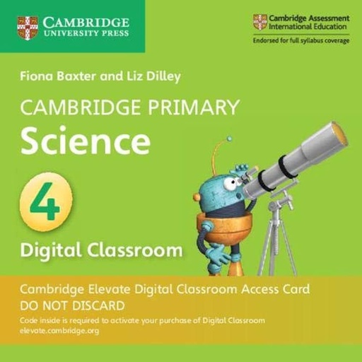 [9781108721592] CAMBRIDGE PRIMARY SCIENCE 4 CAMBRIDGE ELEVATE DIGITAL CLASSROOM ACCESS CARD (1 YEAR)