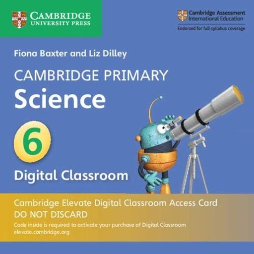 [9781108721691] CAMBRIDGE PRIMARY SCIENCE 6 CAMBRIDGE ELEVATE DIGITAL CLASSROOM ACCESS CARD (1 YEAR)