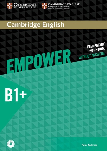 [9781107488779] CAMBRIDGE ENGLISH EMPOWER - WORKBOOK (NO KEY)+DOWNLOADABLE AUDIO - Intermediate