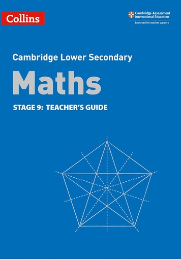 [9780008378615] COLLINS CAMBRIDGE LOWER SECONDARY MATHS STAGE 9 TEACHER'S GUIDE (2ND ED)