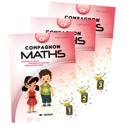 [9782758143512] COMPAGNON MATHS CP (3 FICHIERS DE L'ELÈVE) 2016