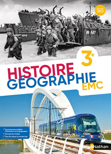 [9782091725512] HISTOIRE GEOGRAPHIE ENSEIGNEMENT MORAL & CIVIQUE 3ÈME (ED 2022)