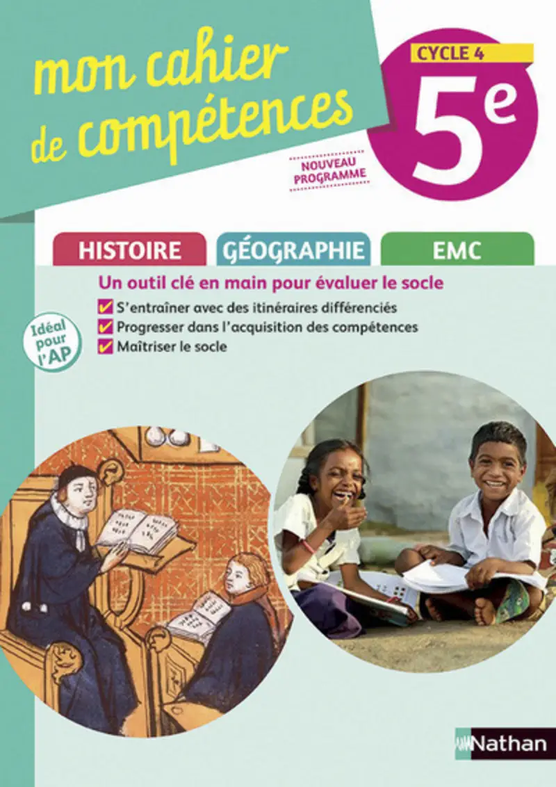 [9782091716558] MON CAHIER DE COMPETENCES 5ÈME HISTOIRE GEOGRAPHIE EMC (ED 2017)