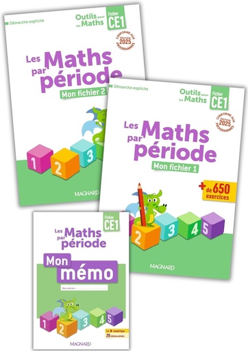 [9782210513129] OUTILS POUR LES MATHS: LES MATHS PAR PERIODE FICHIER+MEMO CE1(2025)