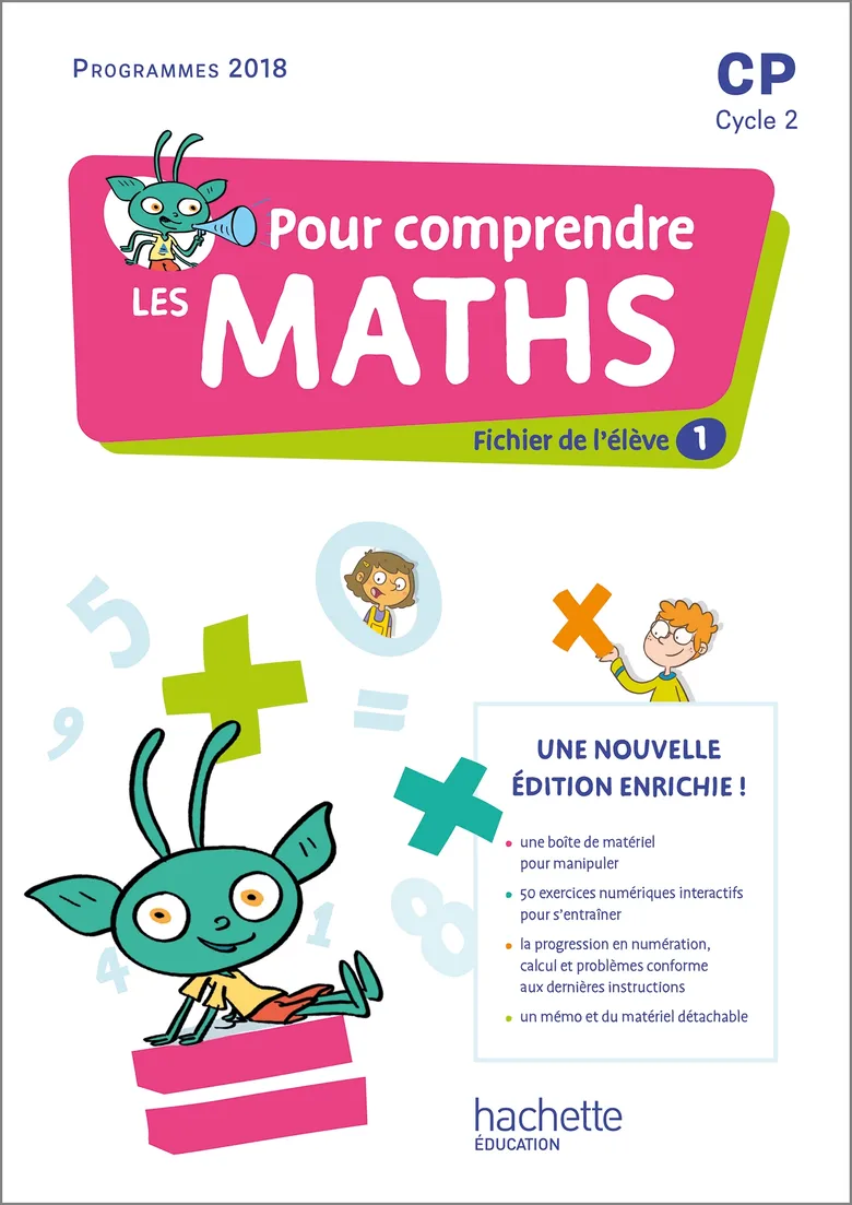 [9782011000545] POUR COMPRENDRE LES MATHS CP FICHIERS DE L'ELÈVE 1 & 2 (PROG FRÇ) ED 2022