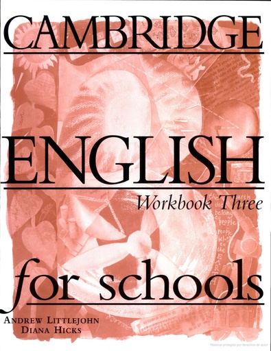 [0521421756] CAMBRIDGE ENGLISH FOR SCHOOLS 3 WORKBOOK