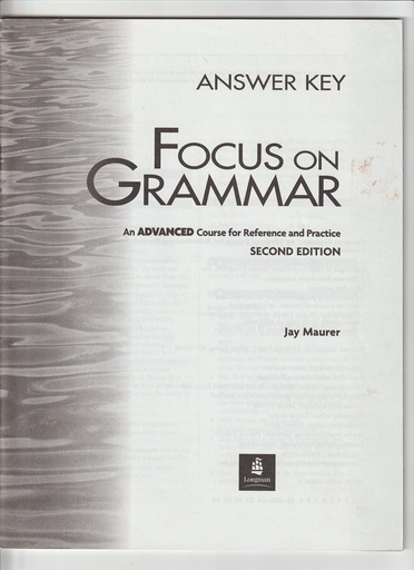 [0201670453] FOCUS GRAMMAR ADVANCED (ANS KEY)