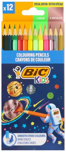 [3086124125055] Crayon Couleurs Bic Kids Cosmo Bte12