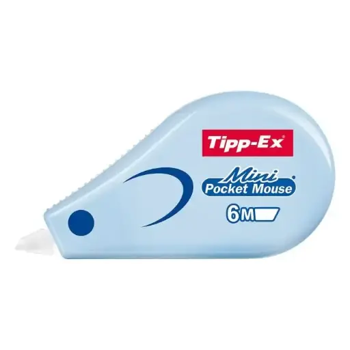 [3086124126243B] Correcteur Mini Pocket Mouse Pastel TIPP-EX 6M Bleu
