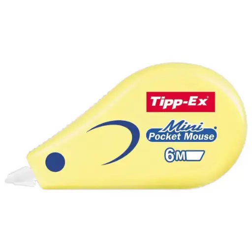 [3086124126243J] Correcteur Mini Pocket Mouse Pastel TIPP-EX 6M Jaune