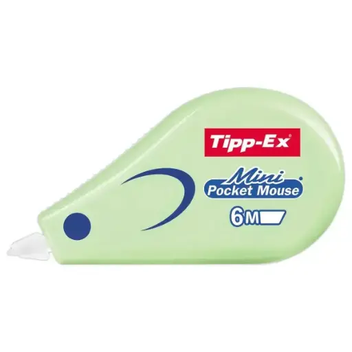 [3086124126243V] Correcteur Mini Pocket Mouse Pastel TIPP-EX 6M Vert