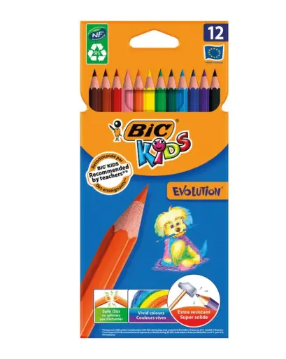 [3270220060963] Crayon Couleur Bic Kids Evolution Bte 12