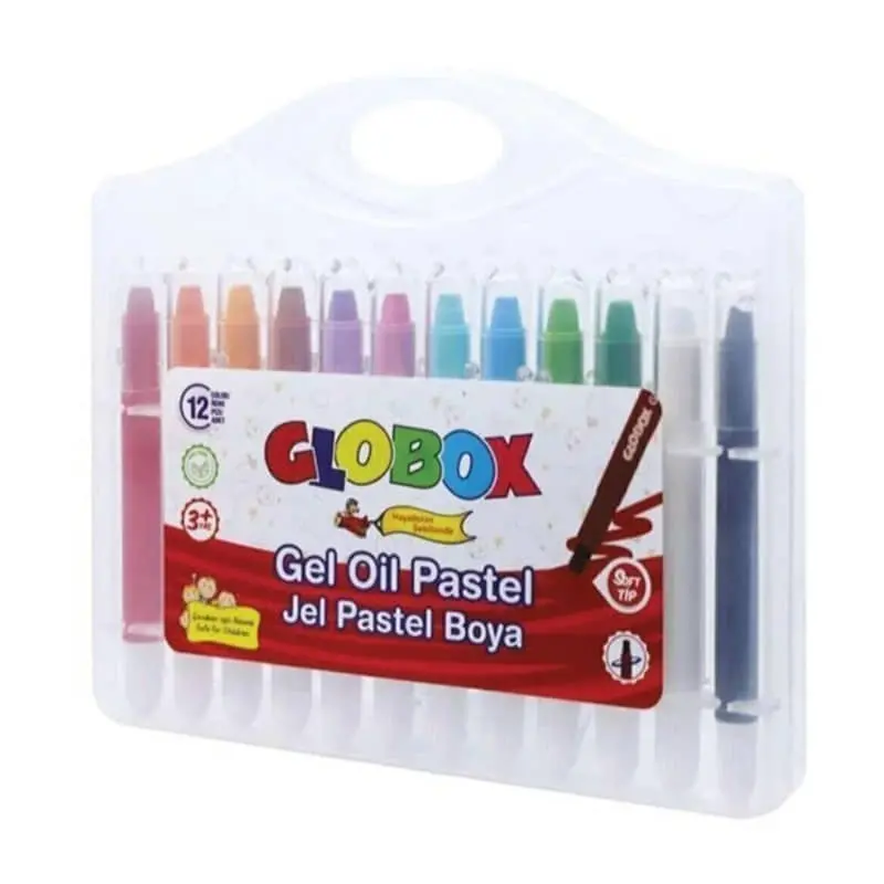 [8681137332596] Crayons de Cire Gel 12 Pcs Globox